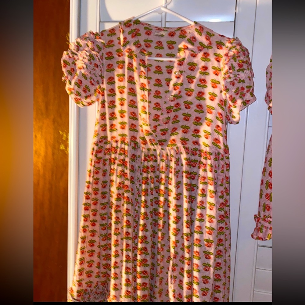Oilily Shirt Dress Size 128 US size 7/8 Viscose Worn w tights & boots for fall.